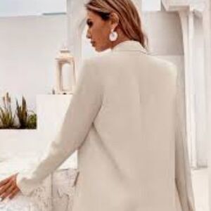Shein blazer cream sheer design. Size 12
